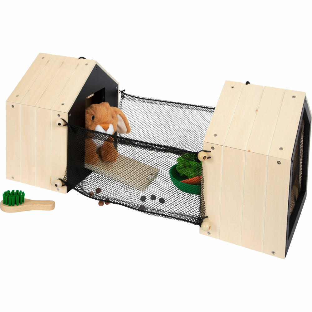 Legler Small Foot Hasenstall mit Auslauf, Spielzeug, mit Plüschhase, ab 3 Jahren, 12399