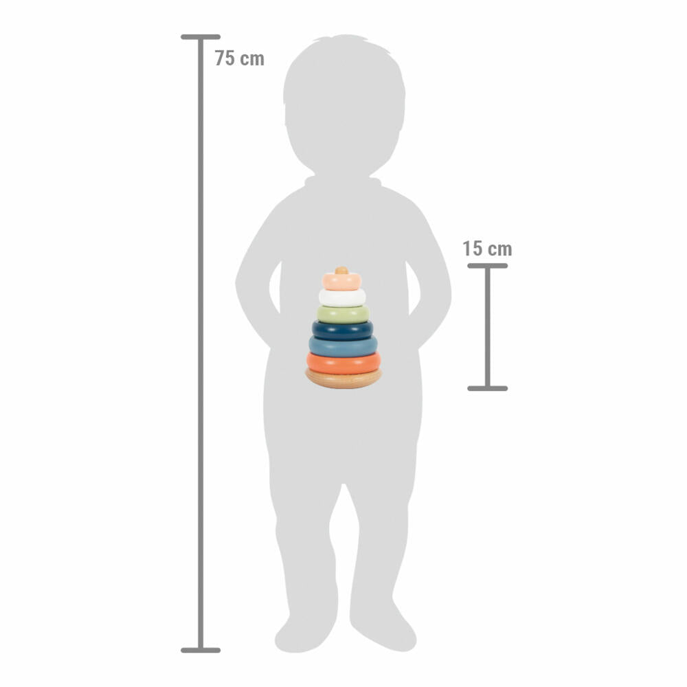 Legler Small Foot Stapelturm Arctic, Stapelspiel mit 6 Ringen, ab 12 Monaten, 12444