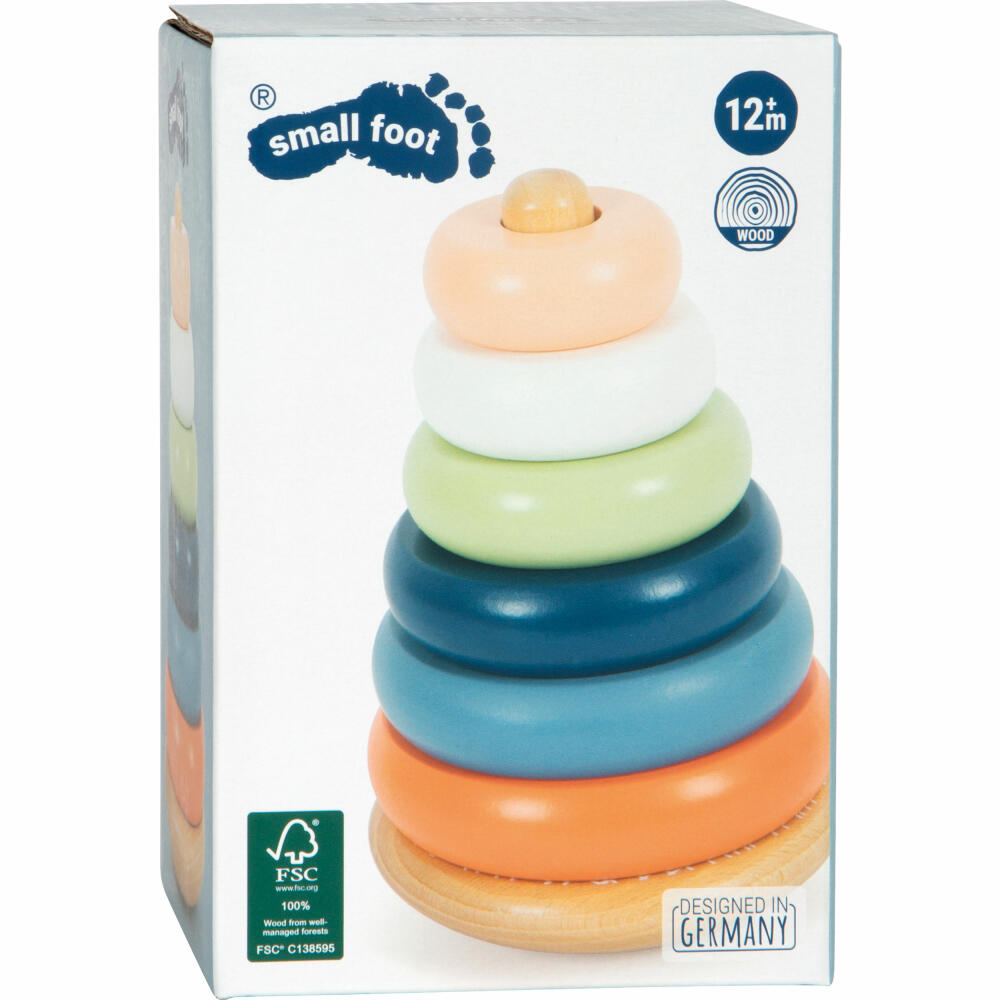 Legler Small Foot Stapelturm Arctic, Stapelspiel mit 6 Ringen, ab 12 Monaten, 12444