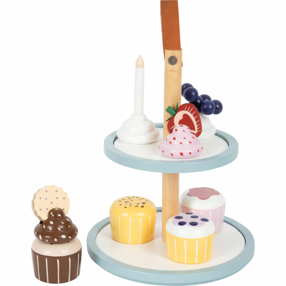 Legler Small Foot Cupcake Etagere tasty, mit Gebäck, 13-tlg., ab 3 Jahren, 12434