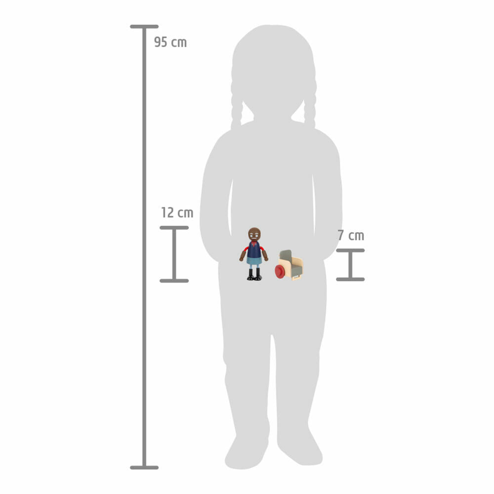 Legler Small Foot Biegepuppen-Familie mit Rollstuhl, 7-tlg., ab 3 Jahren, 12396