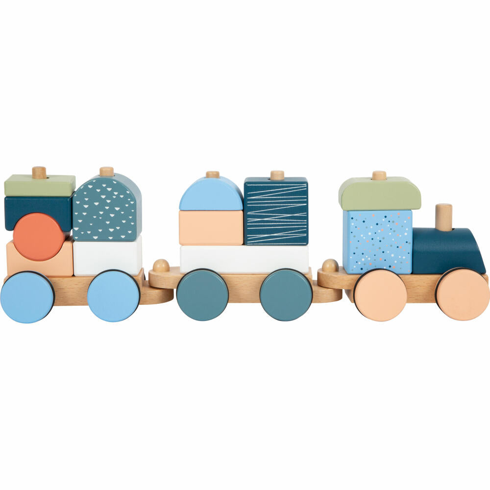 Legler Small Foot Arctic Wooden Train, Wooden Railway with 2 Wagons, from 12 months, 12449