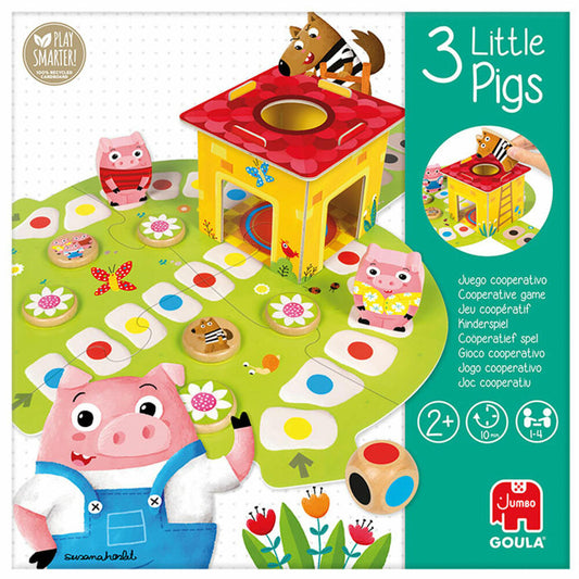 Jumbo Games GOULA 3 little pigs, children's game, cooperative game, board game, family game, 53146