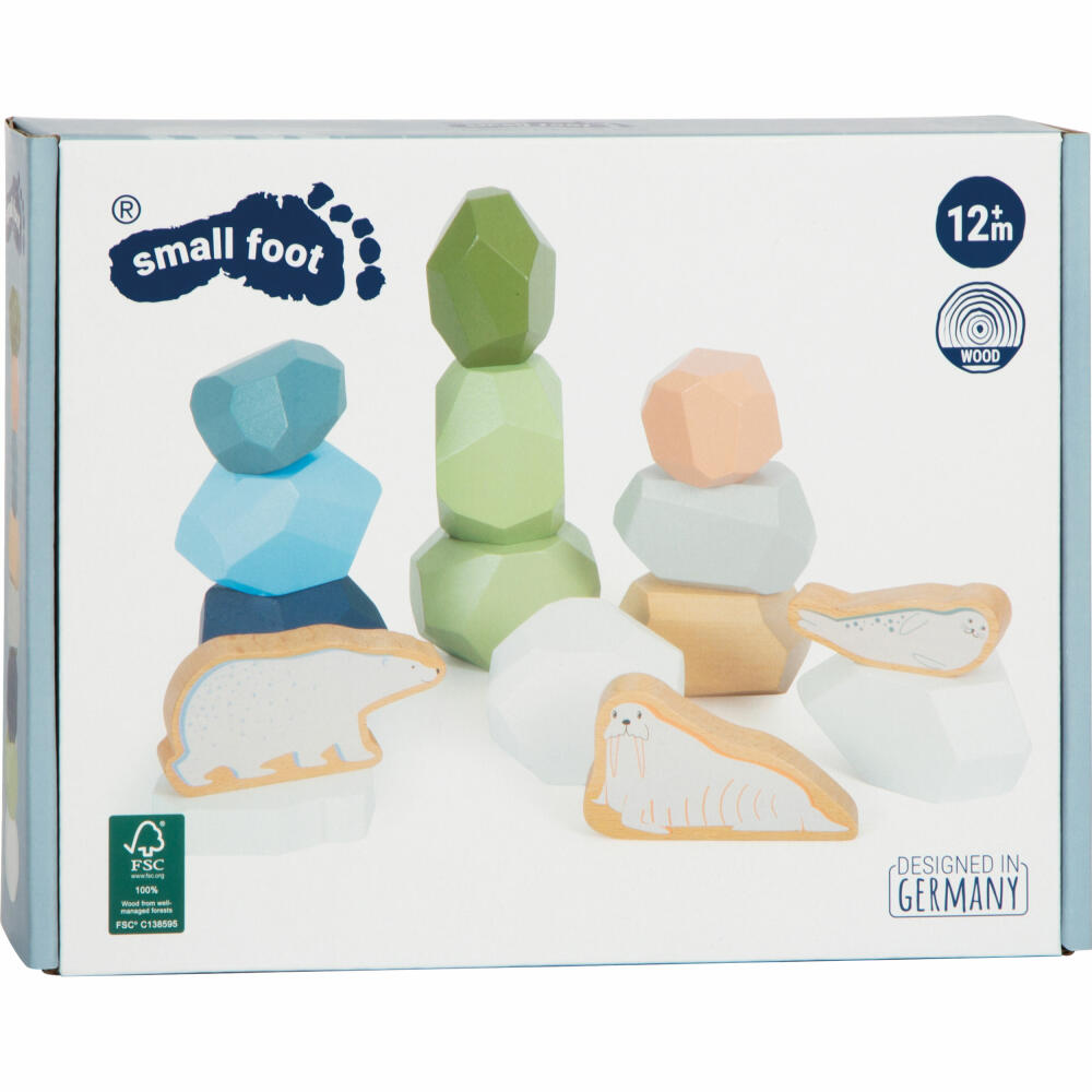 Legler Small Foot balancing stones made of wood Arctic, 15 pcs., from 12 months, 12440