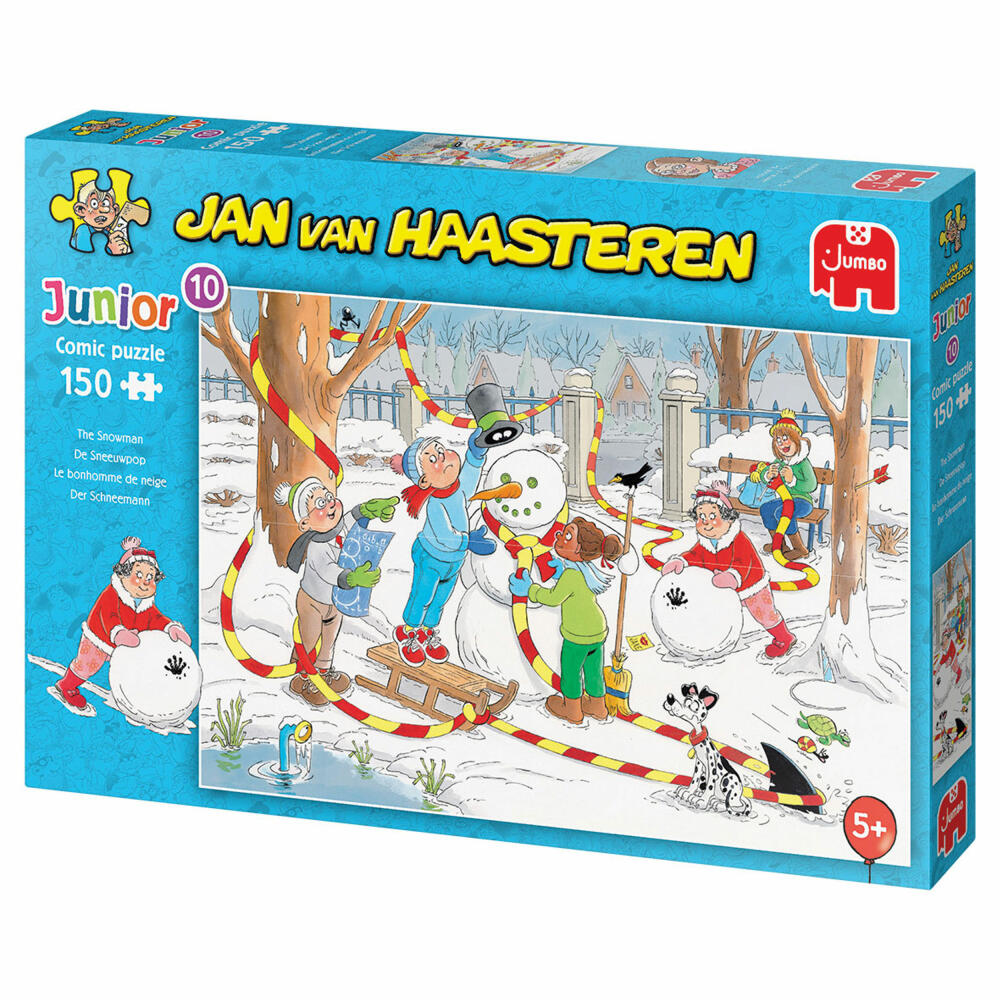 Jumbo Spiele Jan van Haasteren Junior - Schneemann, Kinderpuzzle, Kinder Puzzle, Legespiel, 150 Teile, 20081