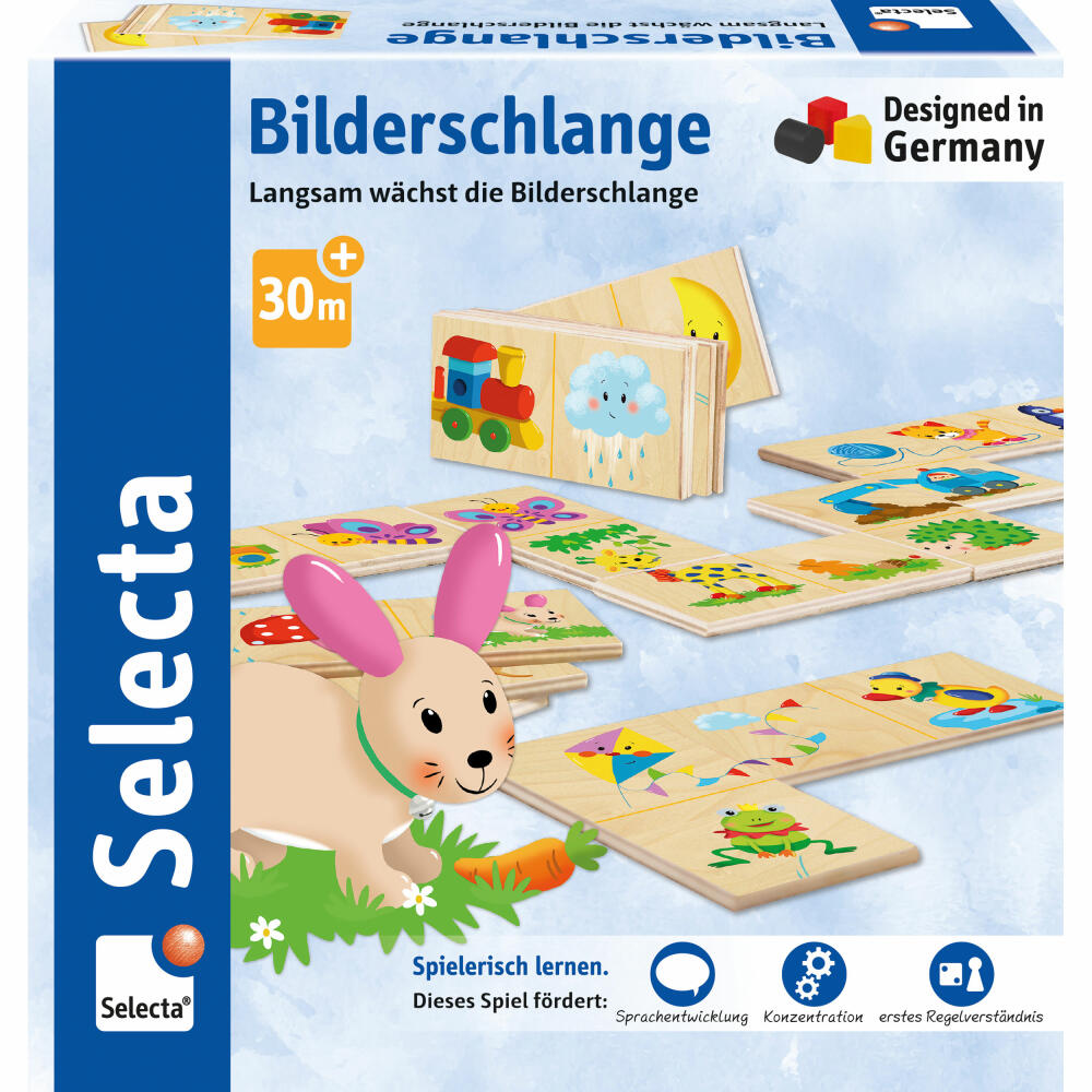 Selecta Bilderschlange, Legespiel, Lernspiel, Kinderspiel, ab 2.5 Jahren, 20 Teile, 63024