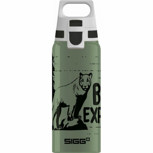 SIGG BRAVE MOUNTAIN 0.6 L drinking bottle ALU with WMB ONE TOP, BPA free, leak-proof, CO2 compatible
