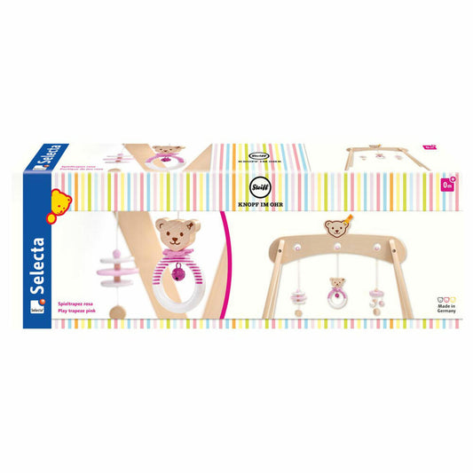 Selecta Steiff Spieltrapez, Spielbogen, Spiel Trapez, Bogen, Baby Gym, Rosa, 59 cm, 64306