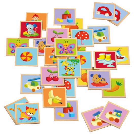 Selecta Memo Kunterbunt, memo game, memory game, search game, children's game, from 3 years, 36 pieces, 63025