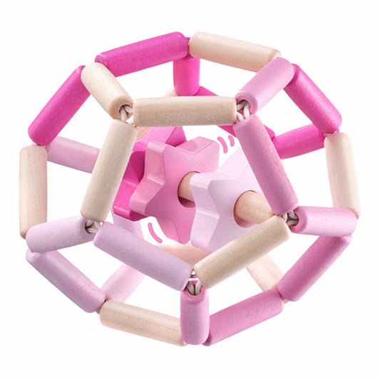 Selecta Star Dance Grasping Ball, Baby Toy, Grasping Toy, Play Ball, Pink, 11.5 cm, 64021