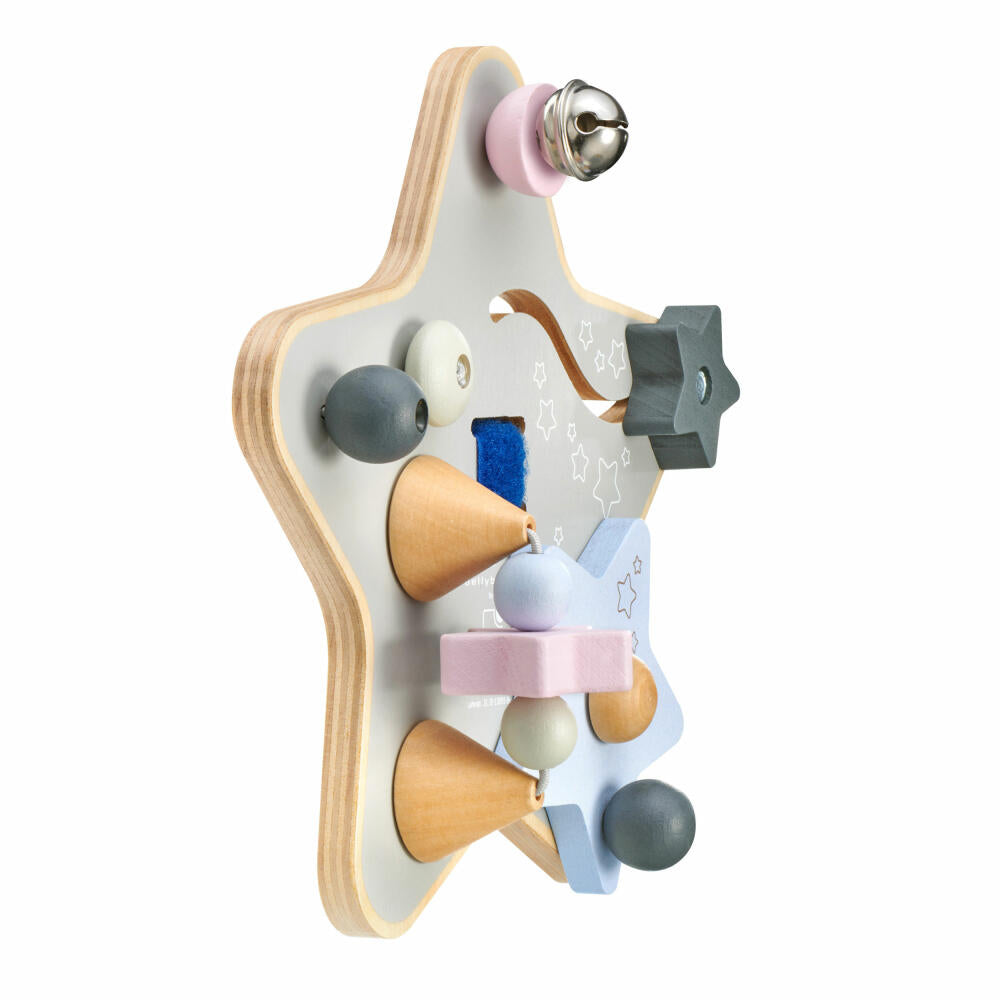 Selecta bellybutton Sternchenspiel, Mobiles Erlebnisbrett, Motorikbrett, Motorik Spielzeug, 19 cm, 64029