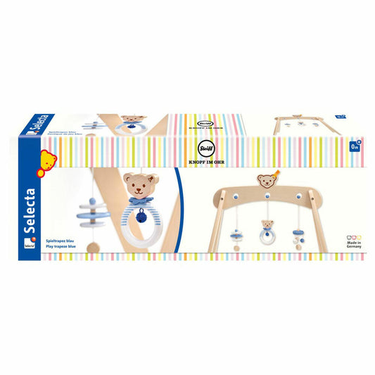 Selecta Steiff Spieltrapez, Spielbogen, Spiel Trapez, Bogen, Baby Gym, Blau, 59 cm, 64307