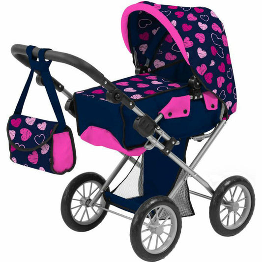 Amia Doll's Pram Heart, with Bag