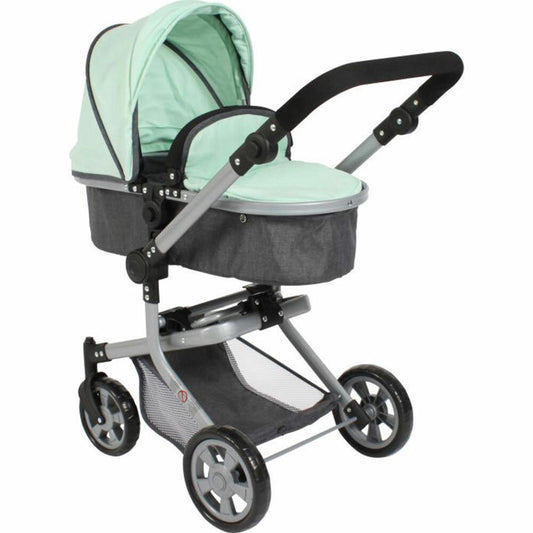 CHIC 2000 combi doll's pram MIKA melange anthracite-mint