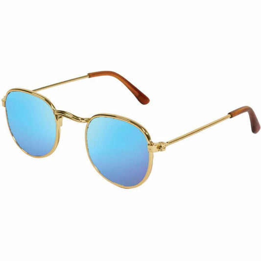 Heless doll sunglasses, gold, blue mirrored