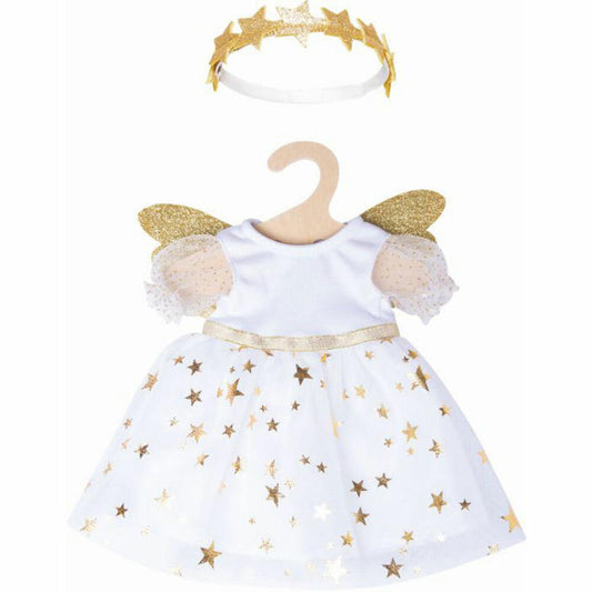 Heless Doll Dress Guardian Angel with Star Hairband, Size 35-45 cm