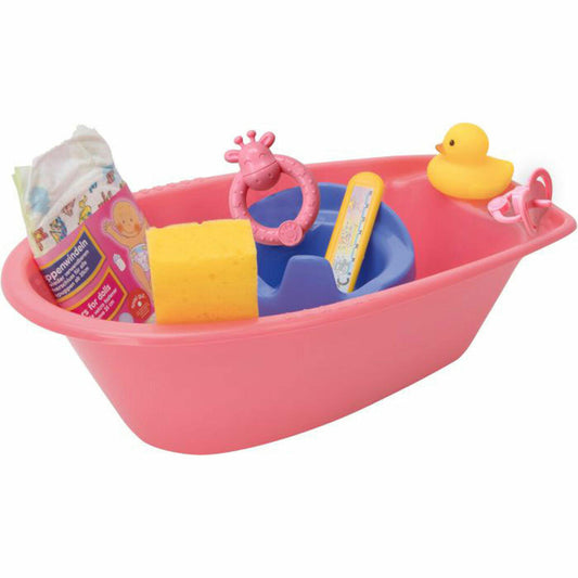 Heless doll bathtub set with lots of accessories, 40.5 x 23 x 13 cm