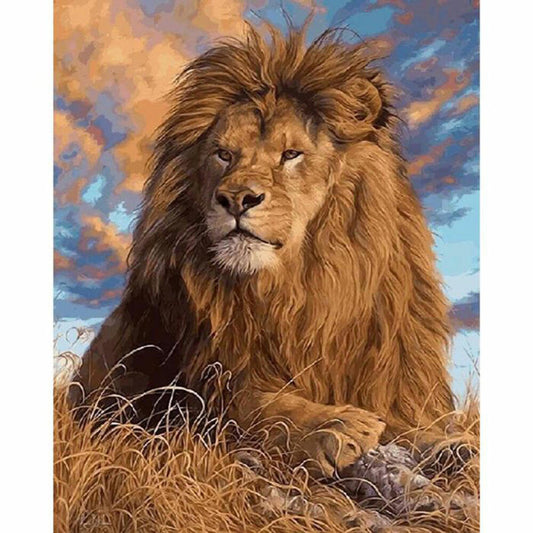 Diamond Dotz Lion, Diamond Painting, Creative Set, Painting with Diamonds, from 8 years, 40 x 30 cm, 6030-40151