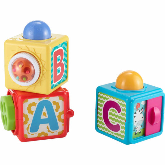 Mattel Fisher Price Spiel- und Stapelwürfel, Stapelspielzeug, Spielwürfel, Spielzeug, ab 6 Monate, DHW15