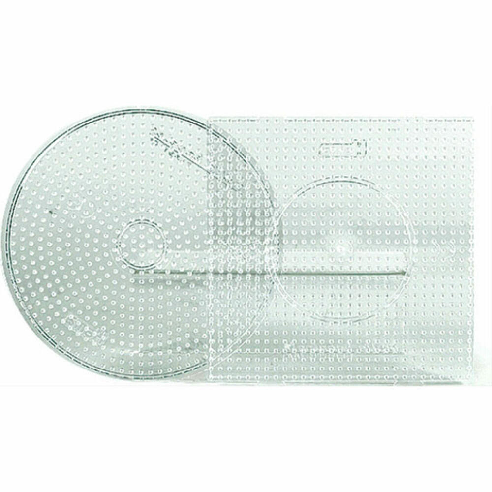 Hama Iron-on Beads Midi - Set of 2 Pegboards in a Bag - Transparent Large Circle