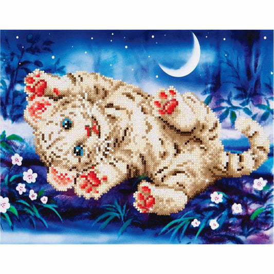 Diamond Dotz Baby Tiger, Diamond Painting, Creative Set, Painting with Diamonds, from 8 years, 35.5 x 27.9 cm, DD5-005