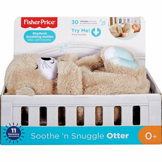 Mattel Fisher-Price Sleepy Otter, soft toy, with sound effects, music box, FXC66
