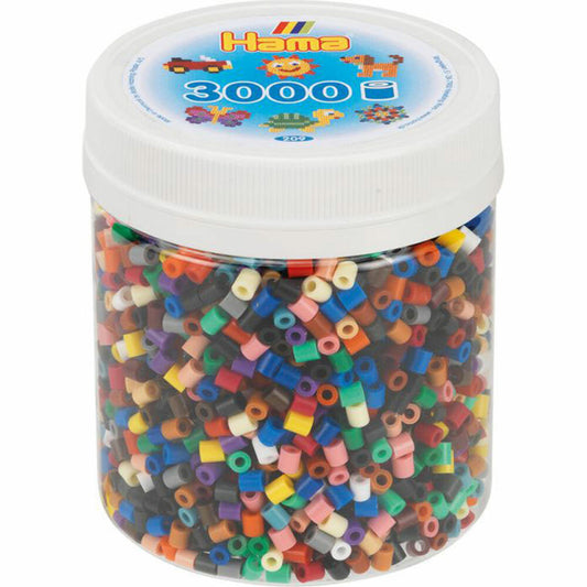 Hama Iron-On Beads Tin Solid Mix 3,000 Beads