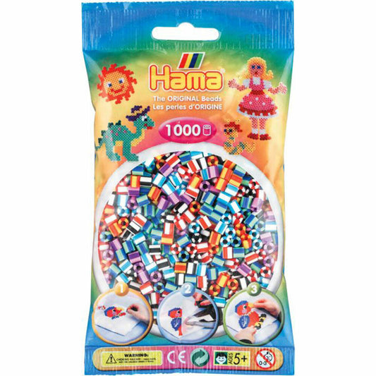 Hama Bügelperlen Midi - gestreift Mix 1000 Perlen (6 Farben)