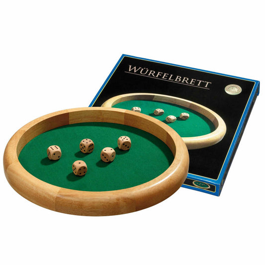 Philos Würfelbrett, Extra groß, Würfel Brett, Würfelteller, Würfelunterlage, Spielezubehör, Ø 40 cm, 3143