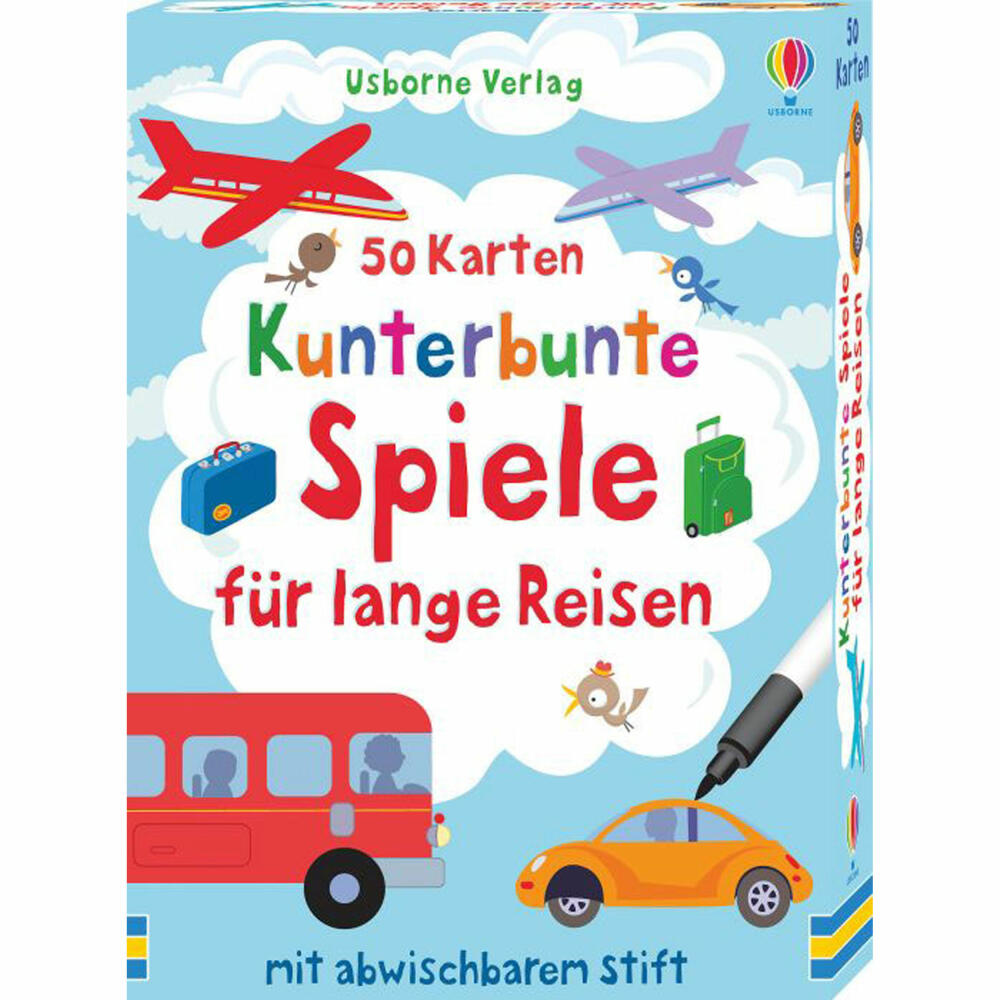 Usborne Verlag 50 Karten - Spiele für lange Reisen