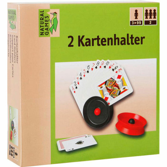 Natural Games card holder, set of 2, playing card holder, playing card holder, from 3 years, 61907076