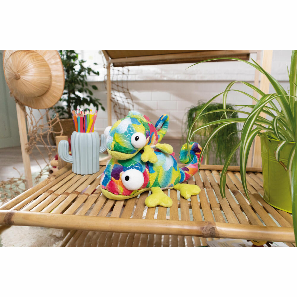 NICI Green Spring Summer Chamäleon Candymon Liegend, Kuscheltier, Plüschtier, Stofftier, 25 cm, 48958