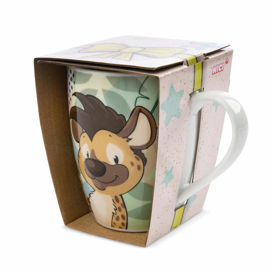 NICI Wild Friends Tasse Hyäne Helgi & Tenrek Terek, Kaffeetasse, Teetasse, Becher, Porzellan, 310 ml, 48869
