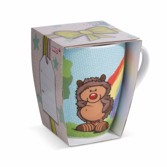 NICI Forest Friends Tasse Igel Hetch Hogan, Kaffeetasse, Teetasse, Becher, Porzellan, 310 ml, 49166