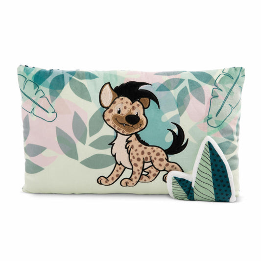 NICI Green Wild Friends Hyäne Helgi Kissen, Kopfkissen, Kuschelkissen, Dekokissen, 43 x 25 cm, 48868