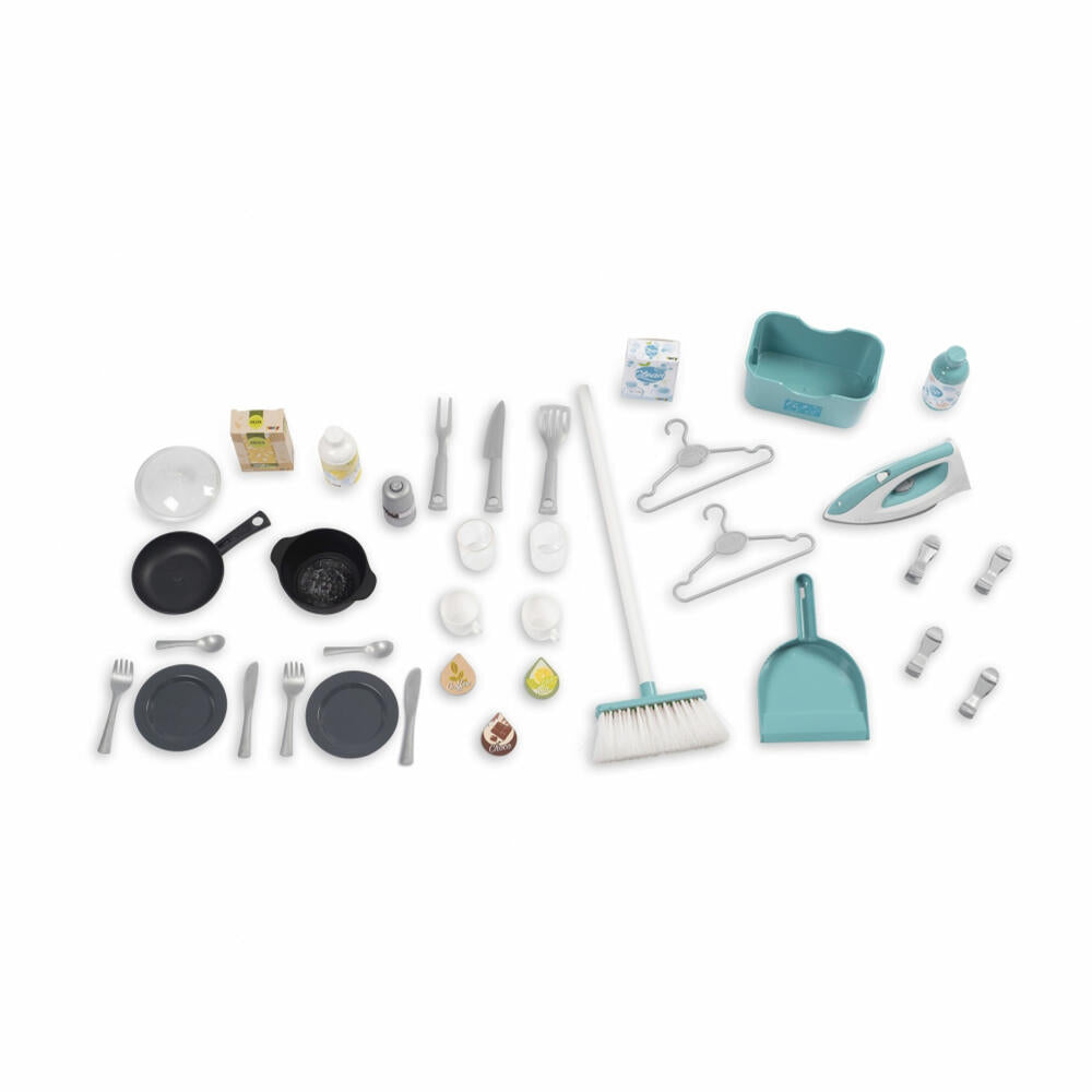 Smoby Tefal Spielküche Studio + Waschsalon, Kinderküche, Spielzeugküche, Waschmaschine, 7600311050