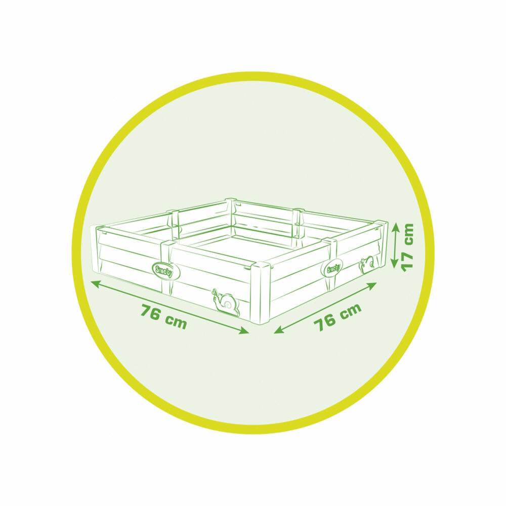 Smoby Sandkasten Square Garden, Pflanzbeet, Gemüsegarten, Kinder, Spielzeug, 7600850208