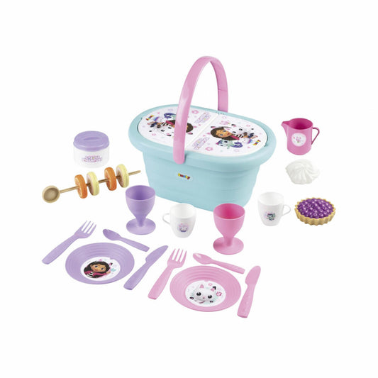 Smoby Gabbys Dollhouse Picnic Basket, Children's Tableware, Toy Tableware, Children, 7600312506