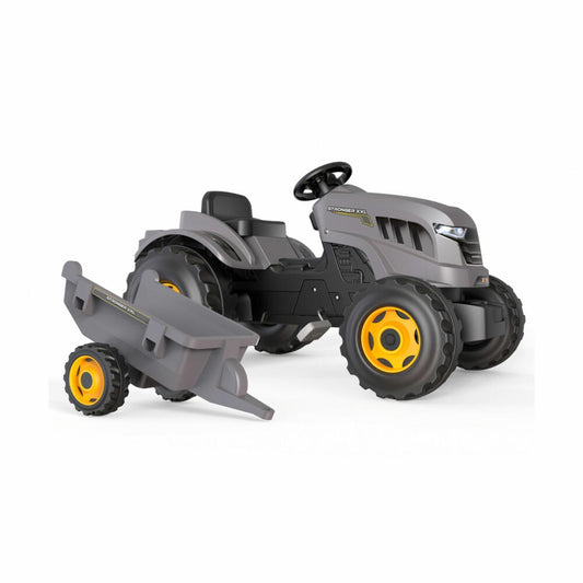 Smoby Traktor Stronger XXL mit Anhänger, Tretfahrzeug, Trettraktor, Spielzeug, Kinder, 7600710202