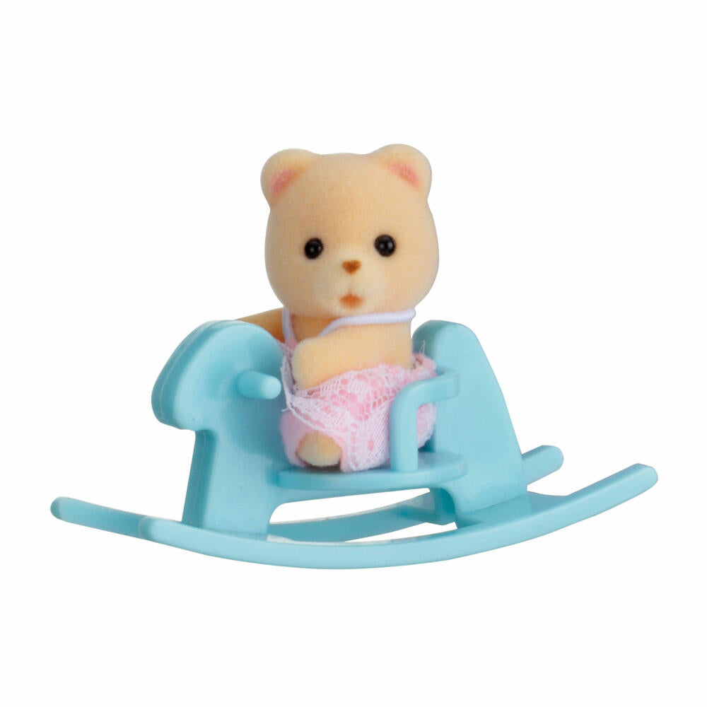 Sylvanian Families Minibox Bear on Rocking Horse Baby, Baby Bear, Swing, Horse, Mini Boxes, 5199