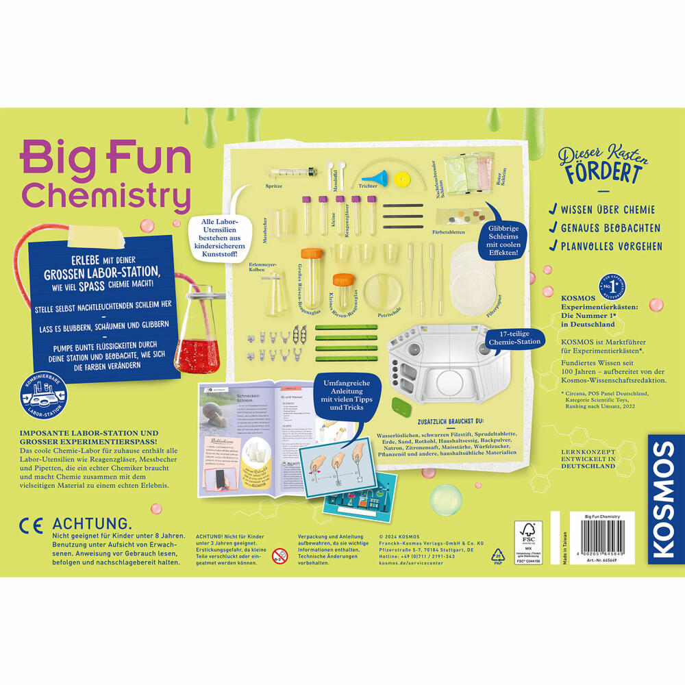 KOSMOS Big Fun Chemistry, Experiment Kit, Chemistry, Experiment Station, from 8 years, 645649