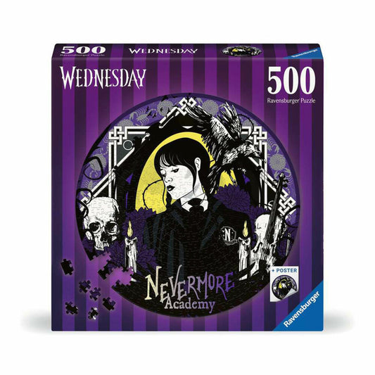 Ravensburger Puzzle Wednesday, Erwachsenenpuzzle, Rundpuzzle, 500 Teile, ab 10 Jahren, 17573