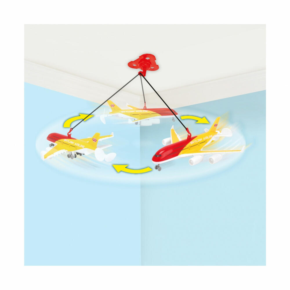 Dickie Toys Sky Flyer, battery-operated ceiling flyer, airplane, toy, children, 203342014