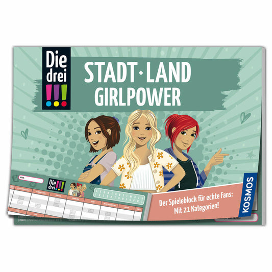 KOSMOS The three !!! City Country Girlpower, knowledge game, board game, from 8 years, 684594