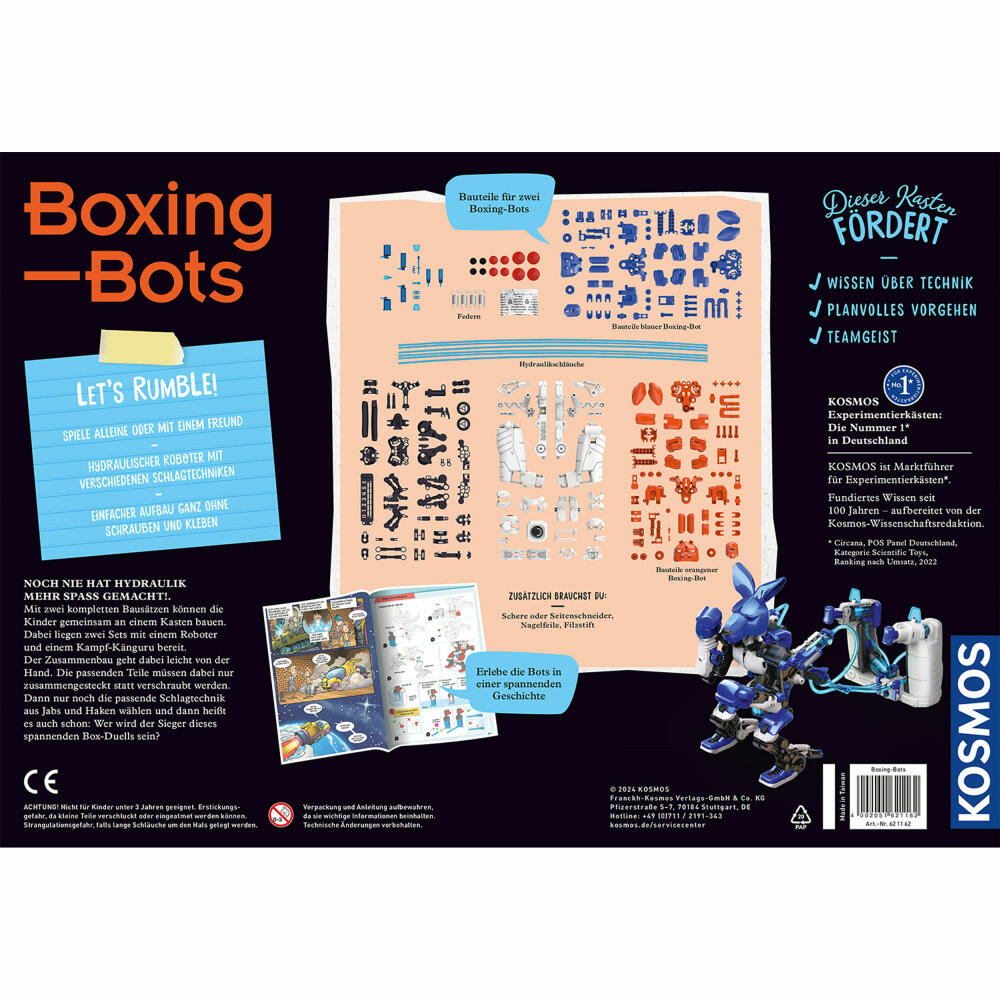 KOSMOS Bionic Boxing Bots - The Robot Duel, Experiment Box, Kit, Ages 10 and up, 621162
