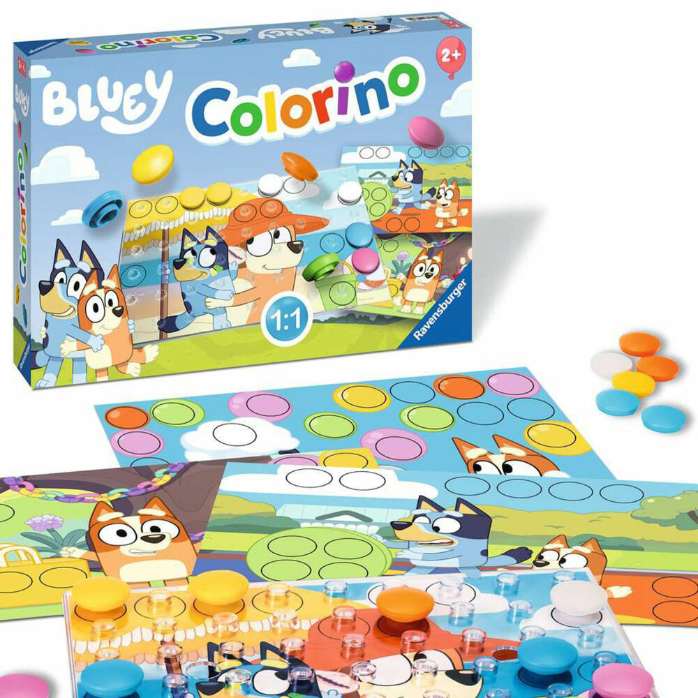 Ravensburger educational game Bluey Colorino, children's game, painting game, from 2 years, 22684