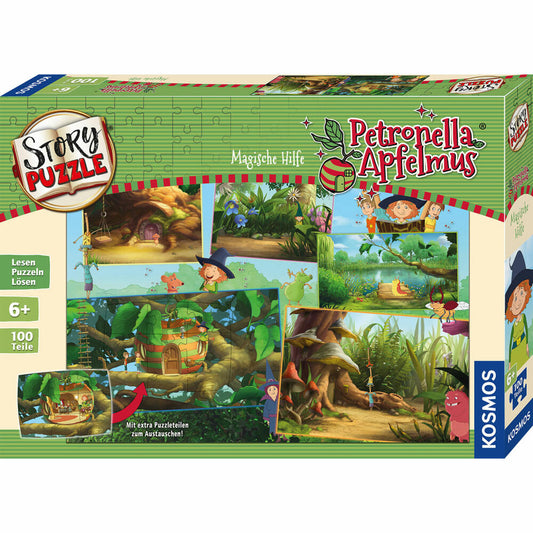 KOSMOS Puzzle Petronella Apfelmus 100 pieces, puzzle game, story, short story, children's game, from 6 years, 684297