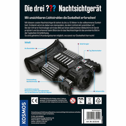 KOSMOS Die drei ??? Nachtsichtgerät, Ausrüstung, Gadget, Detektivspiel, Rollenspiele, ab 8 Jahren, 632540