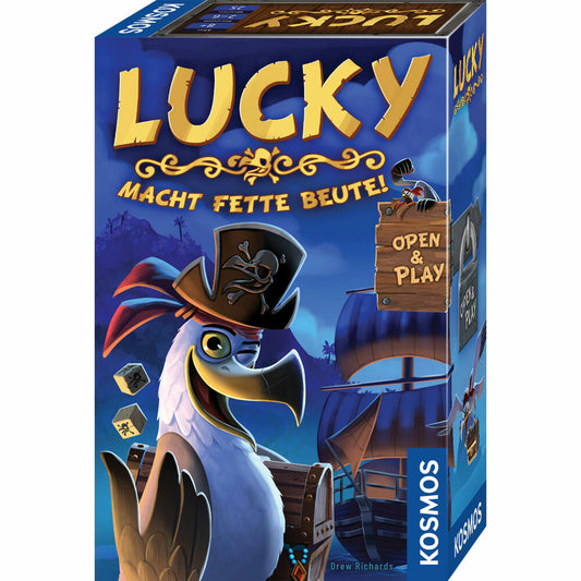 KOSMOS Lucky, Würfelspiel, Kartenspiel, Familienspiel, Gesellschaftsspiel, ab 8 Jahren, 683894