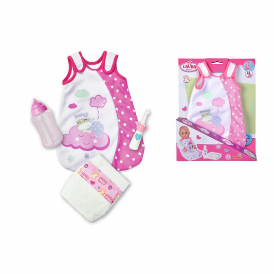 Simba Laura Good Night Accessories, 4 pcs., Sleeping Bag, Toothbrush, Doll Accessories, Doll, Toy, 105400001